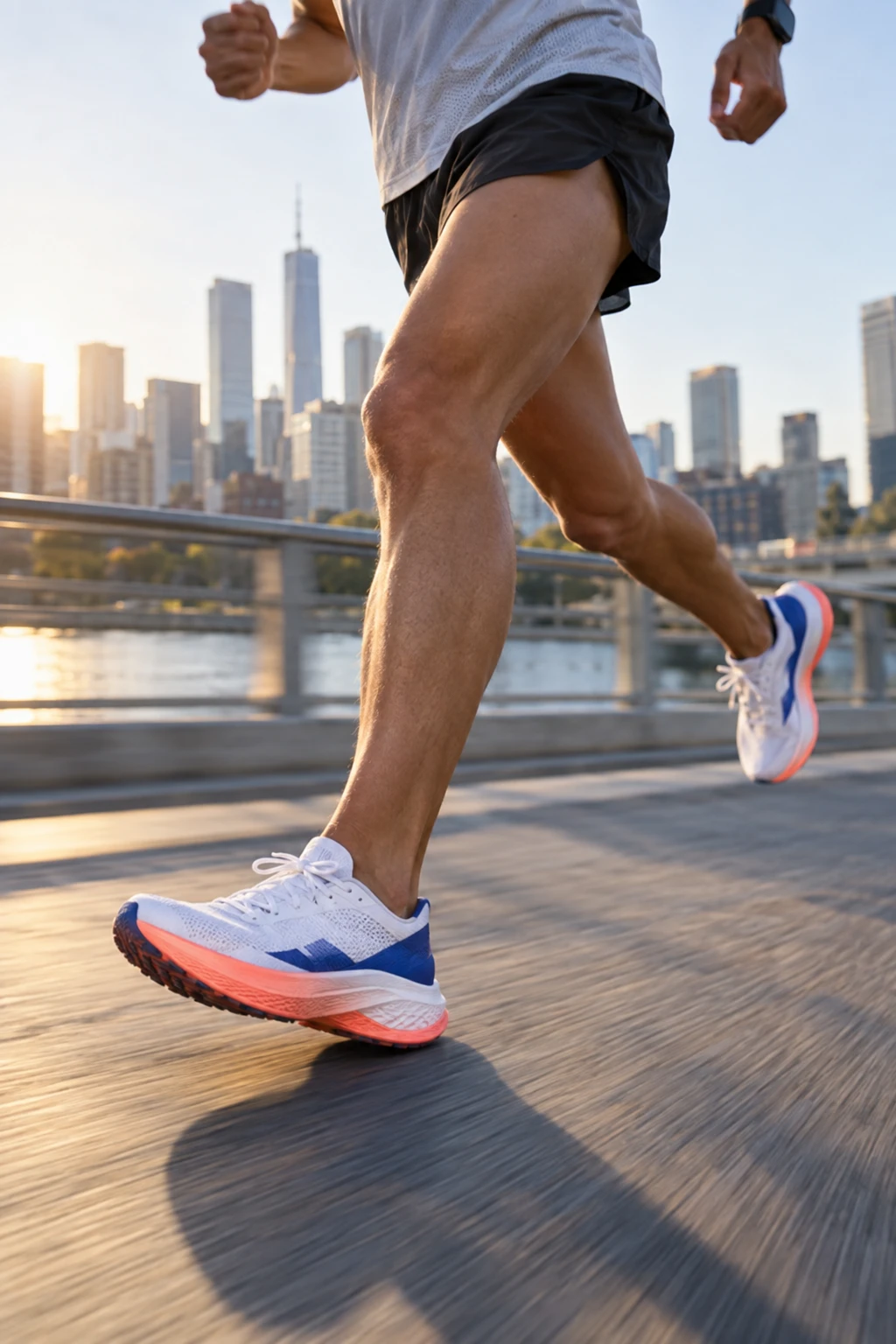 A reel for a running shoe brand